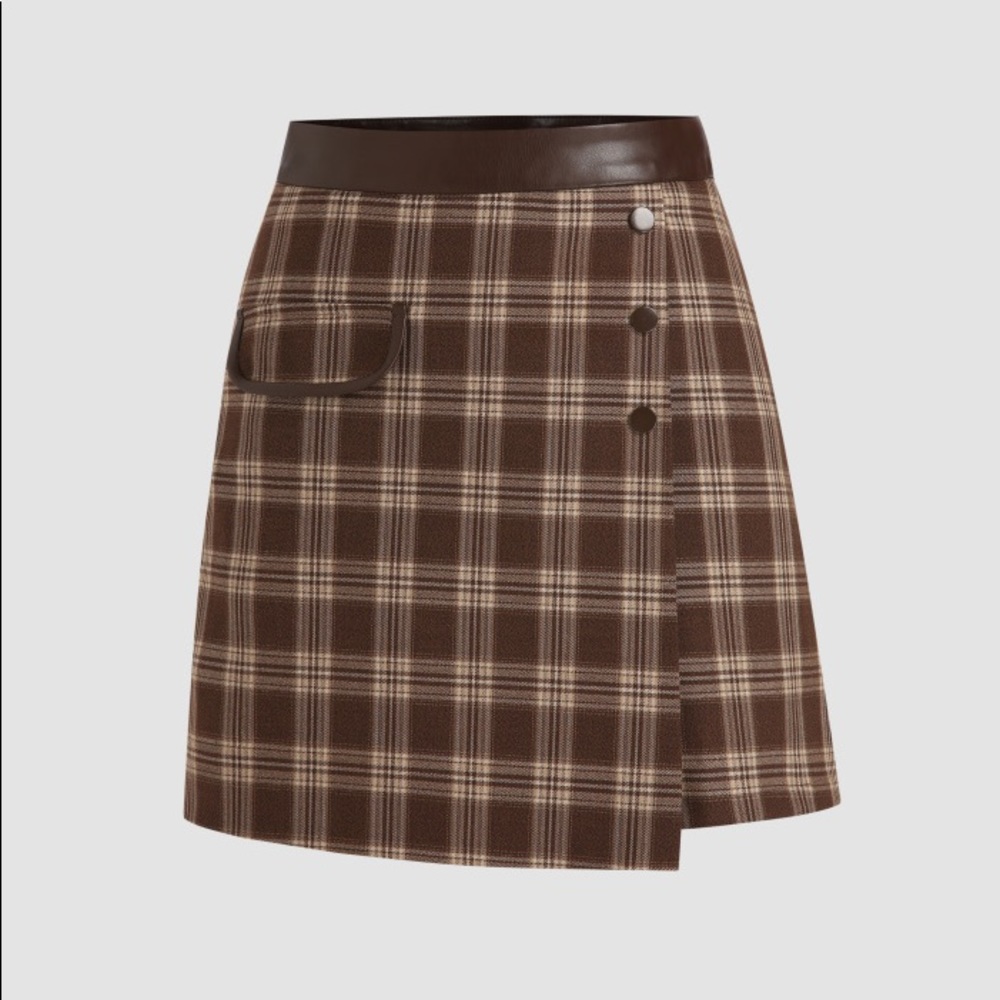 Plaid mini skirt